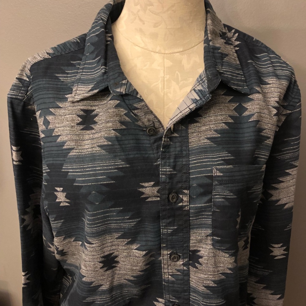 American Eagle Tribal Long Sleeve Button Up
